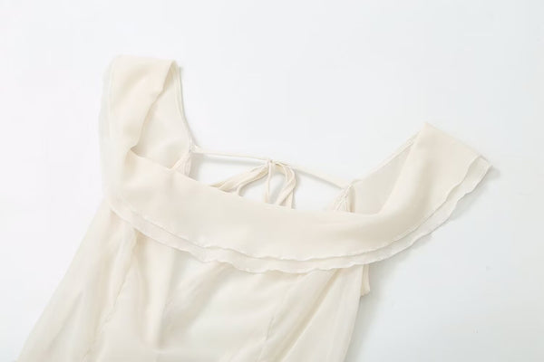Chiffon Whisper Tie-Back Dress