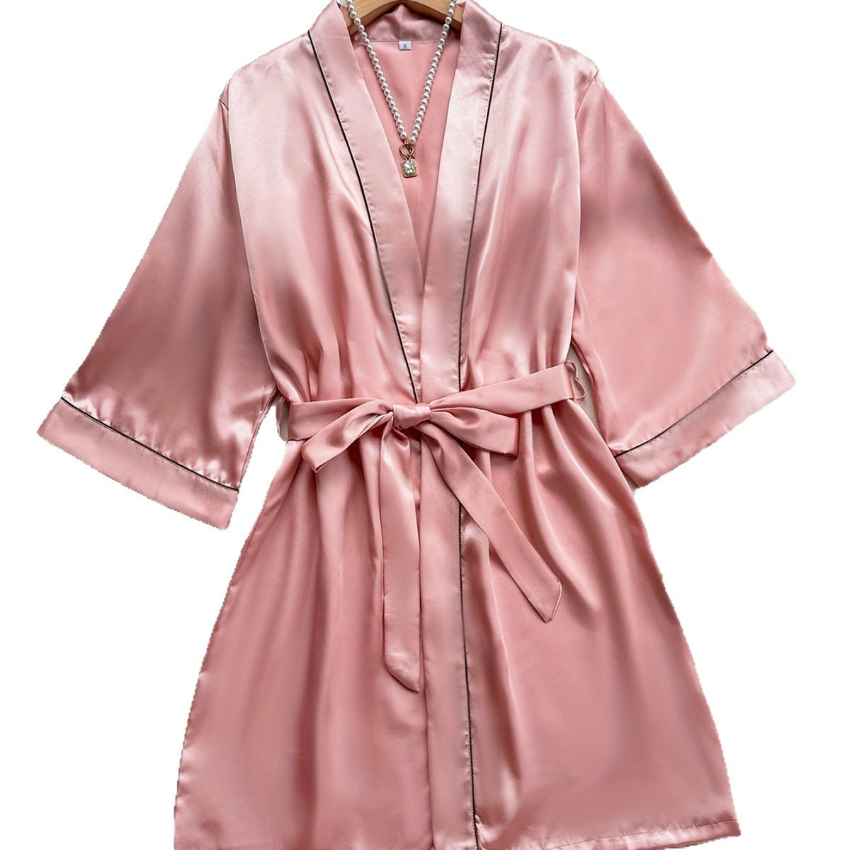 Rosewater Satin Robe