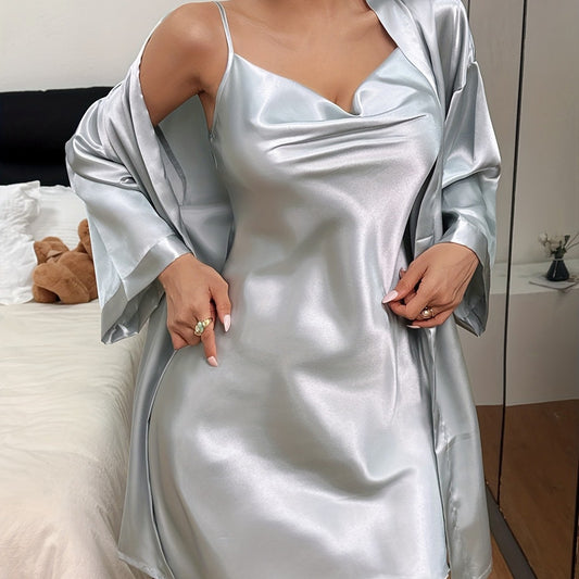 Dove Grey Robe Set