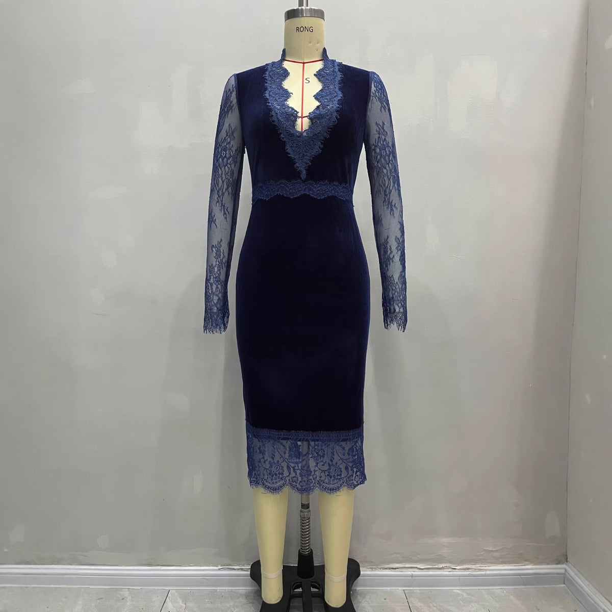 Sable Deep V Dress