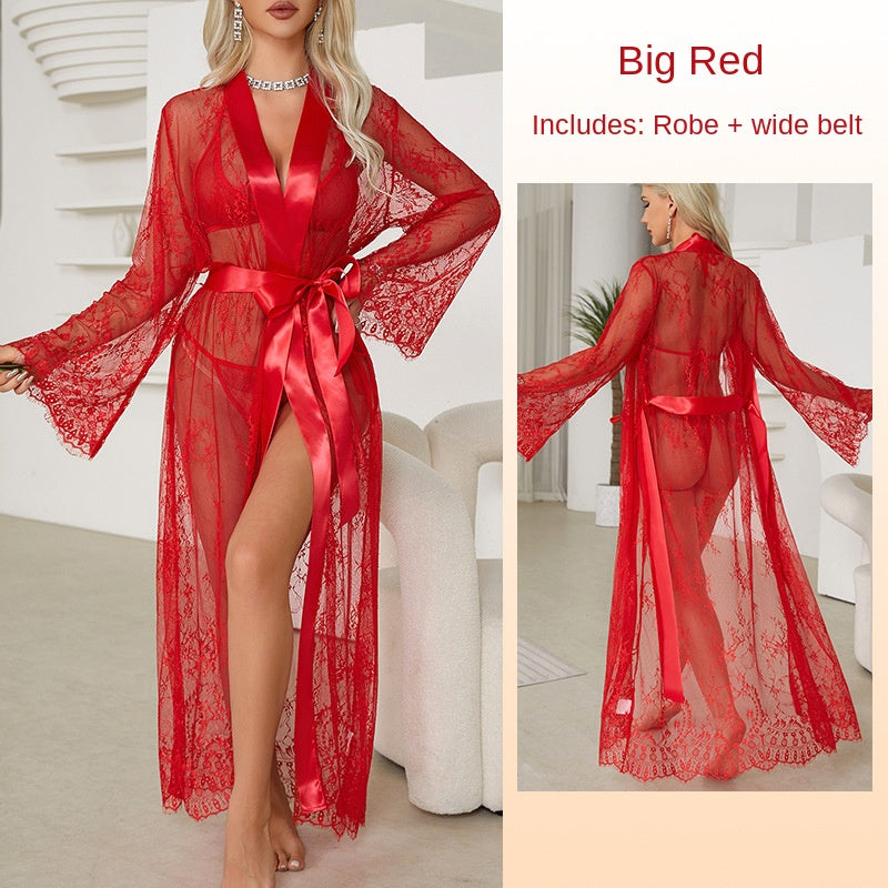Sheer Lace Trim Nightwear