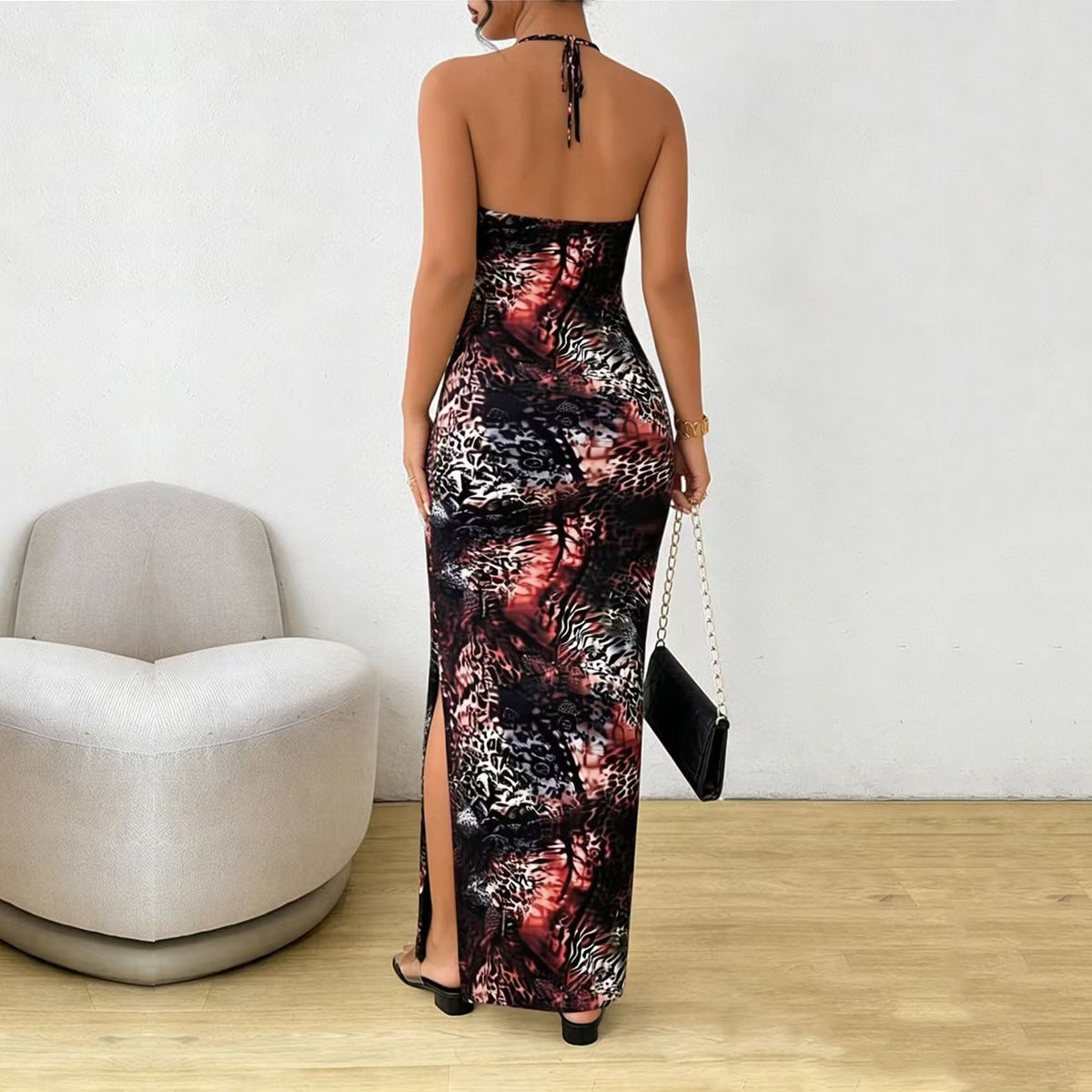 Marisol Backless Print Dress