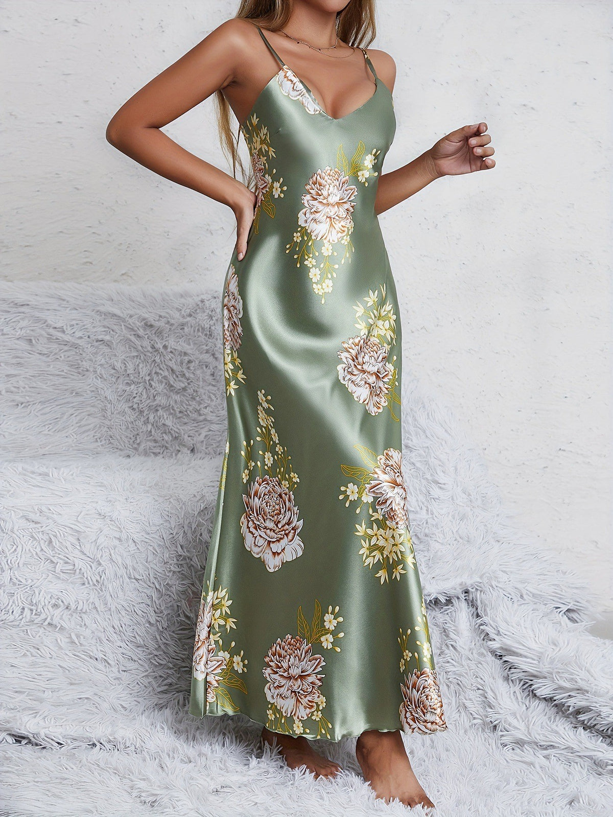 Verdant Print Lounge Dress