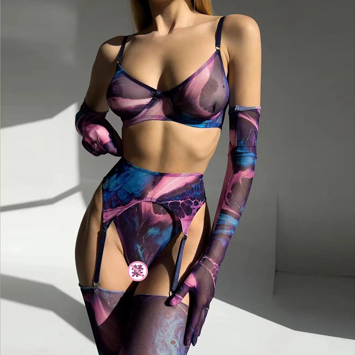 Zinnia Tie-Dye Lingerie Set