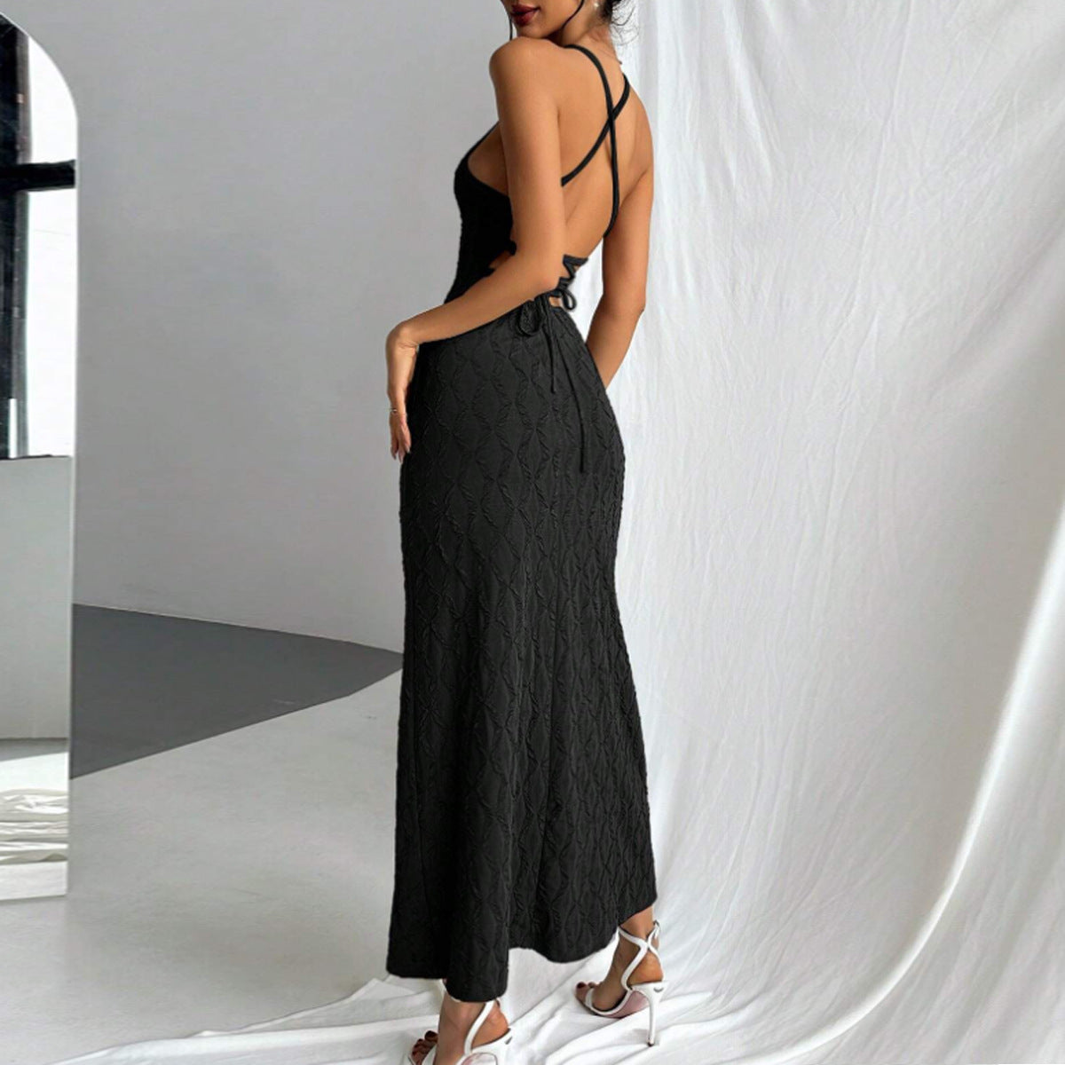 Willow Bareback Halter Dress