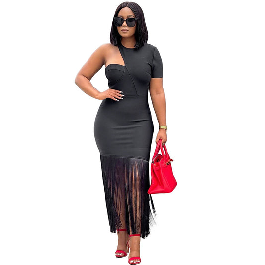 Shimmy Fringe Bodycon Dress