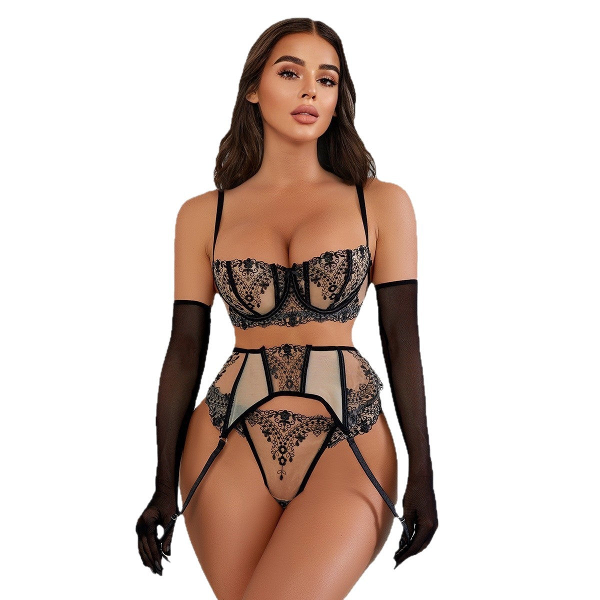 Camellia Patchwork Lace Set
