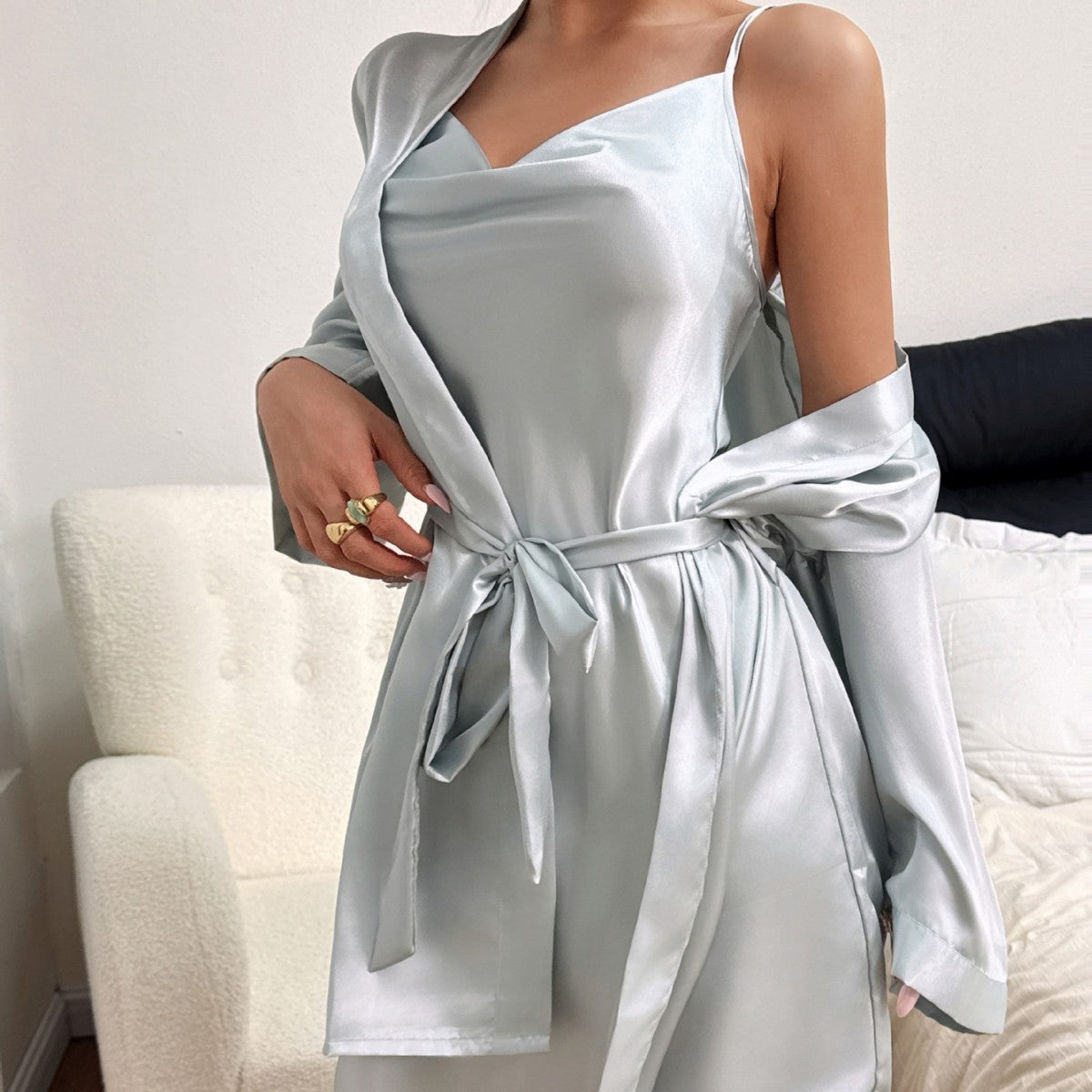 Dove Grey Robe Set