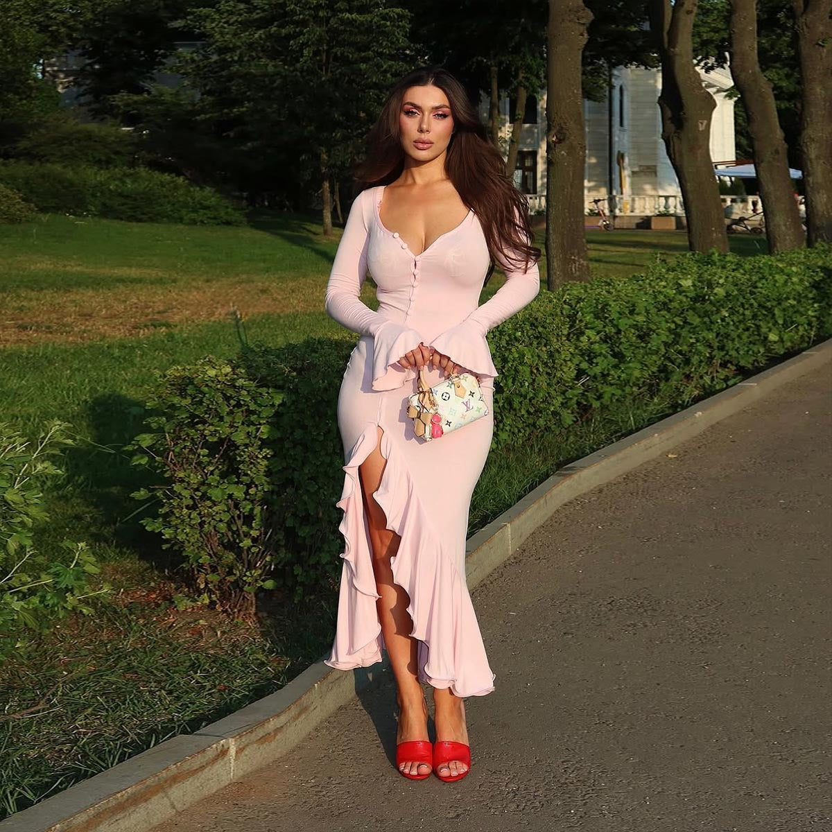 Petra Ruffle Edge Dress