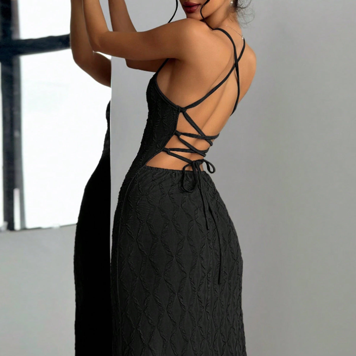 Willow Bareback Halter Dress