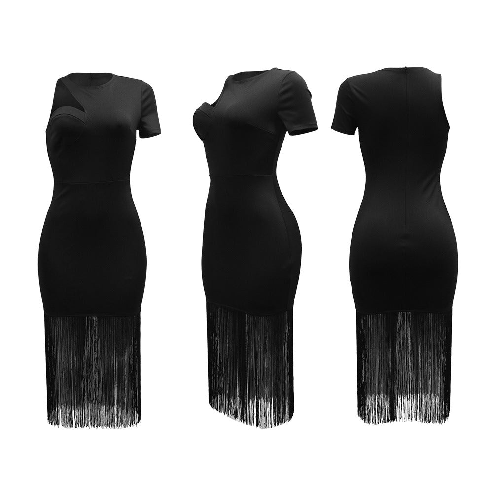 Shimmy Fringe Bodycon Dress