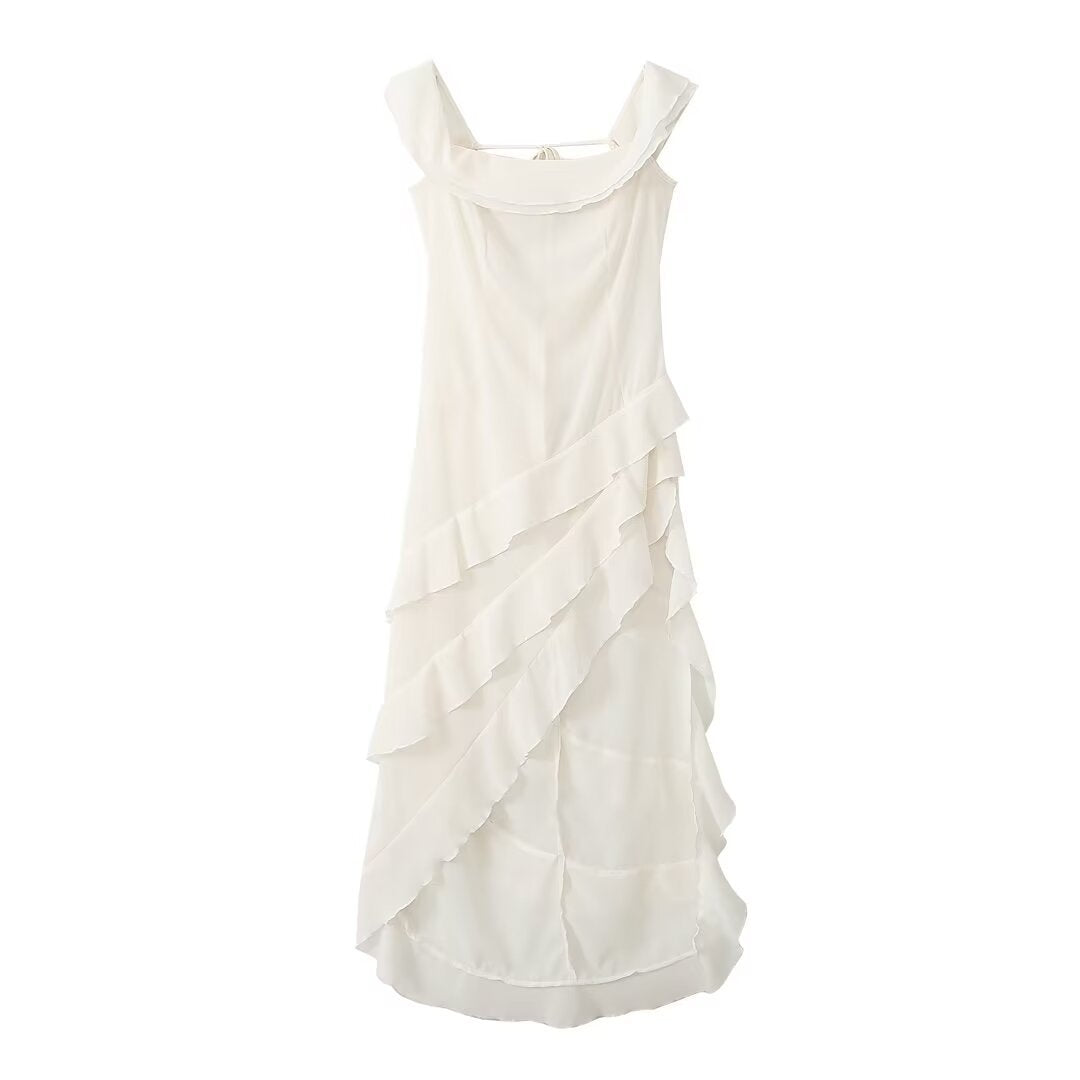 Chiffon Whisper Tie-Back Dress