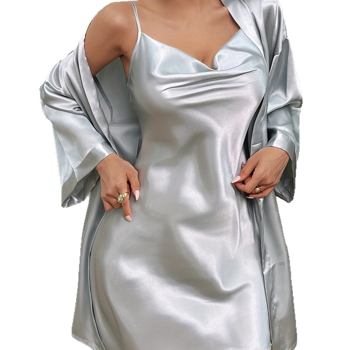 Dove Grey Robe Set