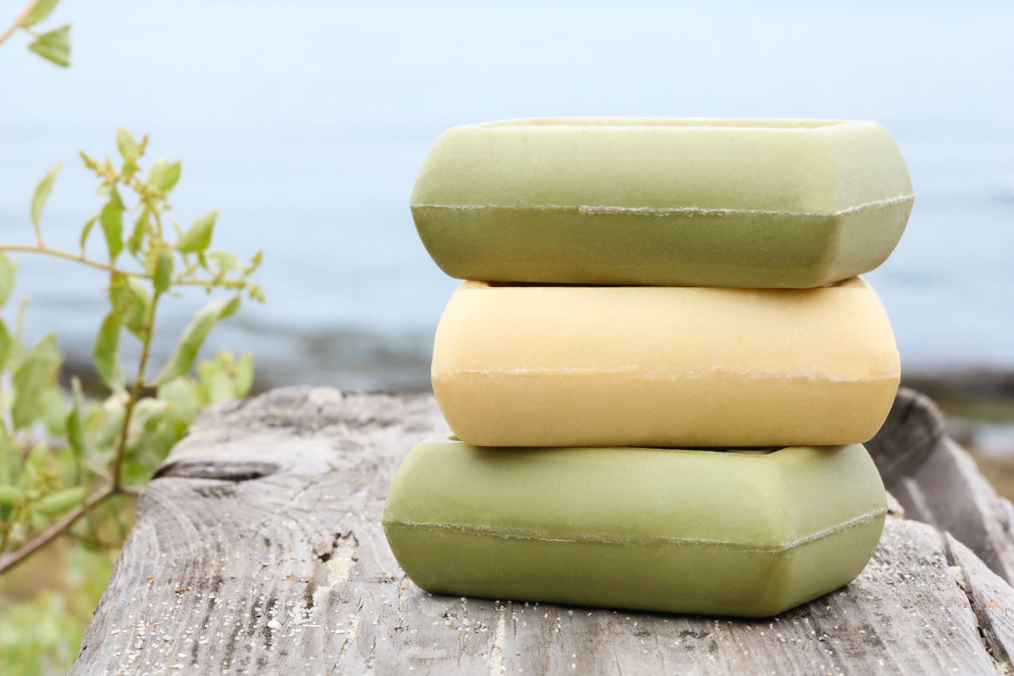 3 Pack 100% NATURAL OLIVE OIL SOAP WITH SHEA BUTTER & OATMEAL
